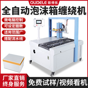 全自动泡沫箱封箱机生鲜闸蟹杨梅荔枝保温胶带缠绕打包封口机