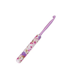 套2.5 甄选新品 9支 钩针工具ABS塑料柄印花钩针套装 6.0MM 铝钩针