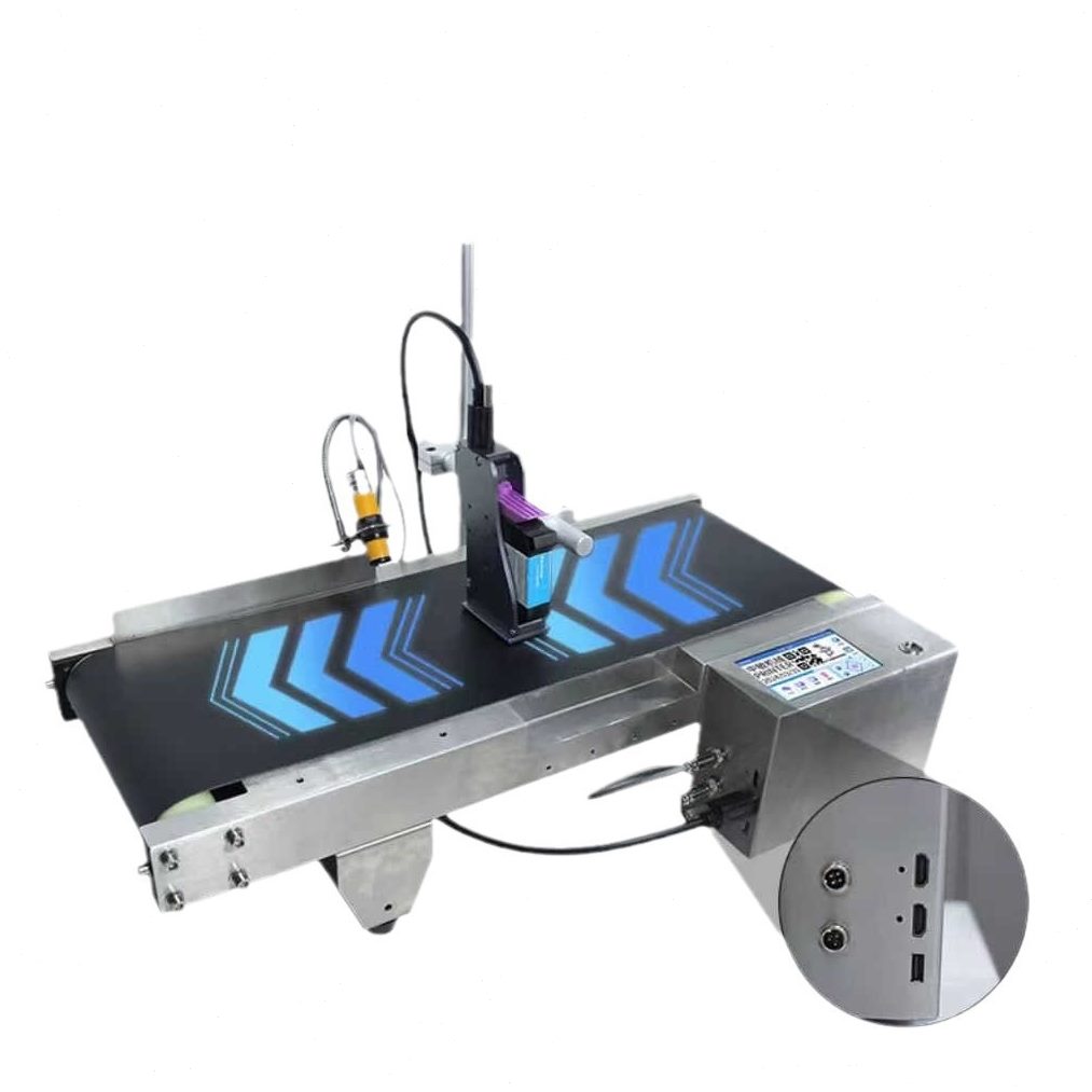 甄选输送喷码一体机多语言喷印在线喷码机流水生产序列号中文标喷