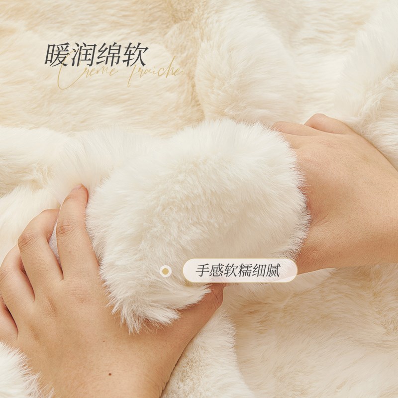 兔毛绒飘窗垫窗台垫新款加厚防滑阳台卧室榻榻米坐垫子可定做机洗