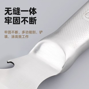 滚动狗不锈钢一体油灰刀铲刀刮刀批灰刮腻子工具加厚清洁刀刮灰刀