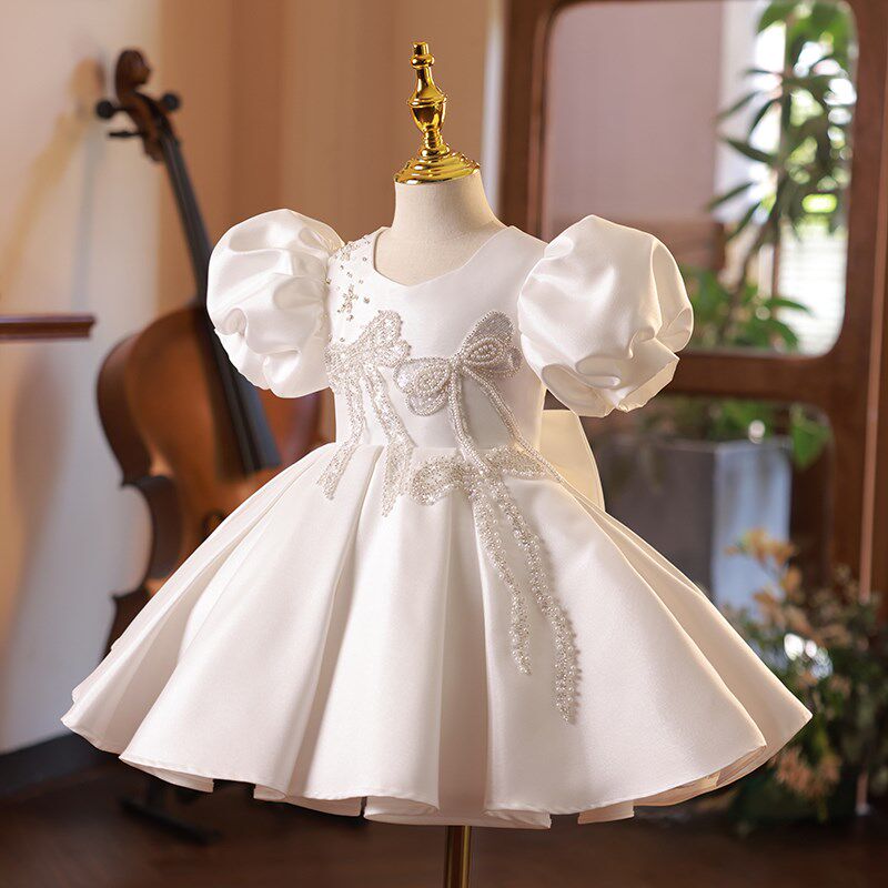儿童白色花童婚纱裙高端主持人礼服女童生日宴公主裙小女孩晚礼服,童装/婴儿装/亲子装,儿童礼服,淘宝优惠券,粉丝福利购,淘宝优惠卷