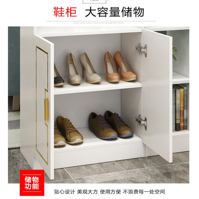 北欧式风格屏风隔断客厅轻奢进门口镂空玄关柜双面玄幻带鞋柜厨房