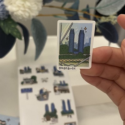 重庆长江国际18楼女孩追星PLOG胶纸十八楼贴纸