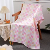 A类纯棉纱布浴巾薄款 柔软吸水大毛巾婴幼儿童盖毯成人男女洗澡巾