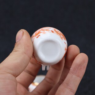 靛颏百灵绣眼鸟杯玉鸟黄鸟柳莺鸟食罐杯子瓷碗高白五件套鸟笼配件