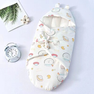 出生婴儿睡袋丝绵防惊跳宝宝个月四季通用包被新生儿用品睡袋红色