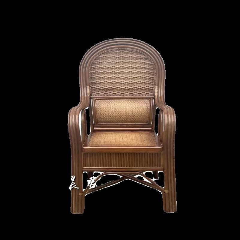 印尼真藤靠背椅家用休闲藤编办公椅阳台手工编织透气护腰三件套,住宅家具,阳台椅,淘宝优惠券,粉丝福利购,淘宝优惠卷