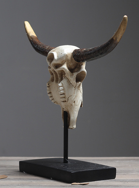 北欧牛头摆件创意家居装饰品客厅电视柜玄关摆设乔迁新居工艺礼品