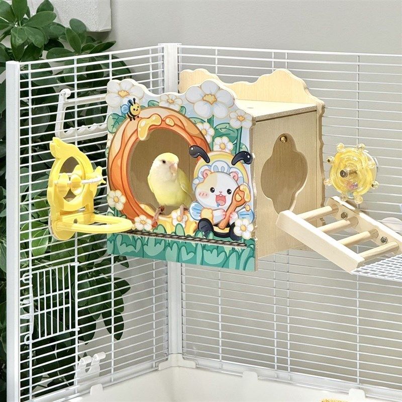 刺星球鹦鹉木屋蜜罐乐园保暖杨木窝鸟窝可抽拉底网保温鸟巢鹦鹉窝,宠物/宠物食品及用品,鸟窝,淘宝优惠券,粉丝福利购,淘宝优惠卷