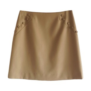 卡其色半身裙女2024新款 裙bm 春夏高腰高级感女小个子a字短裙西装