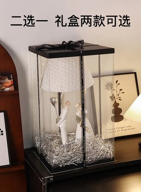 结婚礼物送新人闺蜜新娘装饰台灯订婚新婚结婚卧室床头长明灯摆件