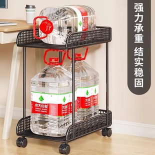 电脑主机底座托架可移动滑轮机箱架子家用公双层置物架 甄选台式