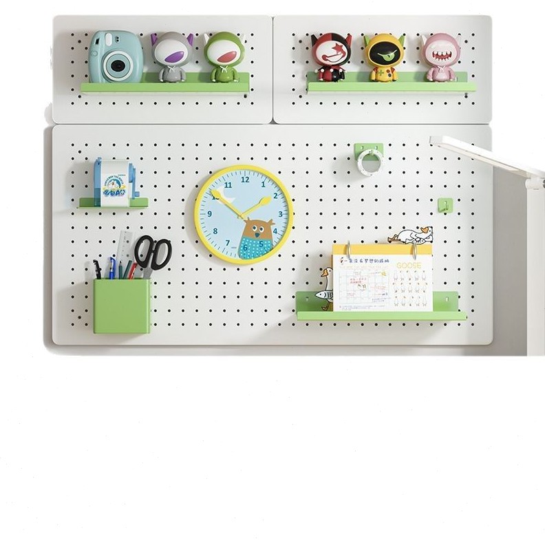 甄选墙面洞洞板套餐置物架金属宿舍书桌台面公室桌面整理收纳免打