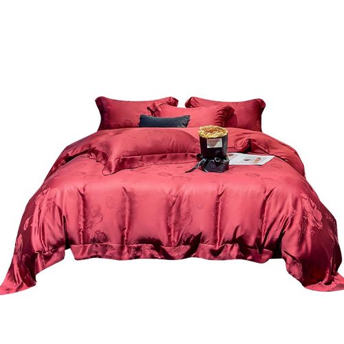 高级感婚庆60S天丝结婚床单四件套夏季冰丝喜被婚嫁新款床上用品