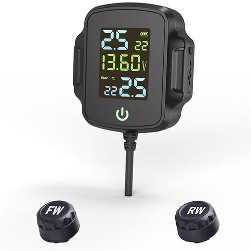 超低功耗摩托车胎压监测器机车胎压监测TPMS胎压监测带QC3.0输出