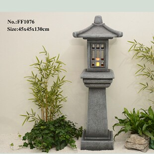 仿古宫灯石灯笼玻璃钢装饰落地别墅花园宫灯摆件中式软装配件