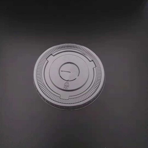 1000ml杯子杯盖 pet115mm口径透明平盖 外卖打包杯盖可插吸管