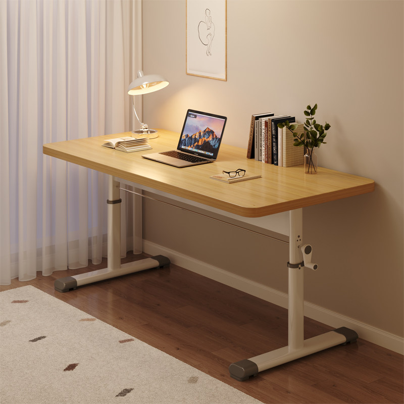升降电脑桌书桌台式办公桌简易工作台学生家用书桌子卧室学习桌