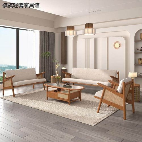 侘寂风东南亚实木藤编沙发三人位藤椅双人客厅阳台休闲沙发组合