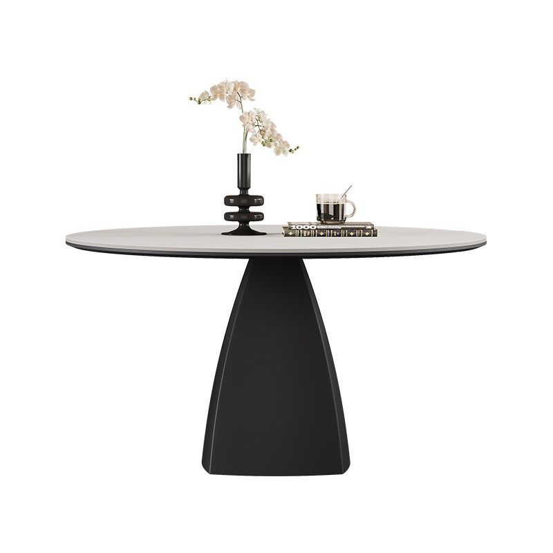 意式极简岩板餐桌新款圆形法式复古风家用人黑色圆桌带转盘,住宅家具,岩板餐桌,淘宝优惠券,粉丝福利购,淘宝优惠卷