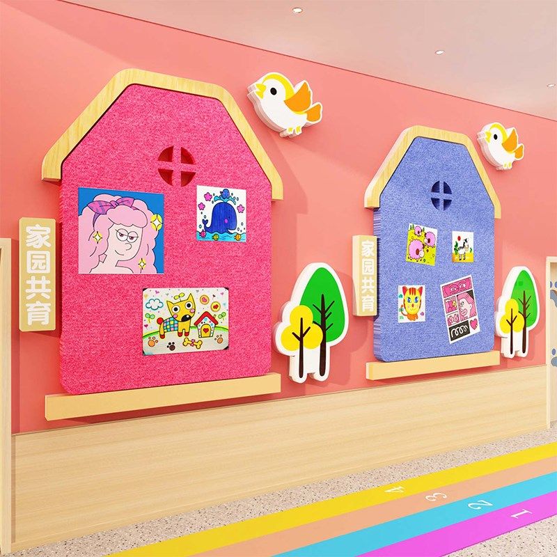 毛毡板展示墙面走廊文化装饰幼儿园环创题成品托管班形象照片,家居饰品,文化墙贴,淘宝优惠券,粉丝福利购,淘宝优惠卷
