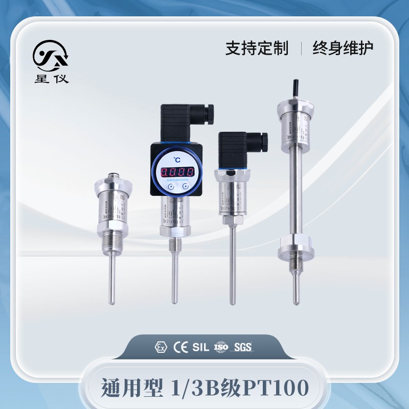 星仪CWDZ11A温度变送器插入一体化气体液体温度传感器PT100热电阻