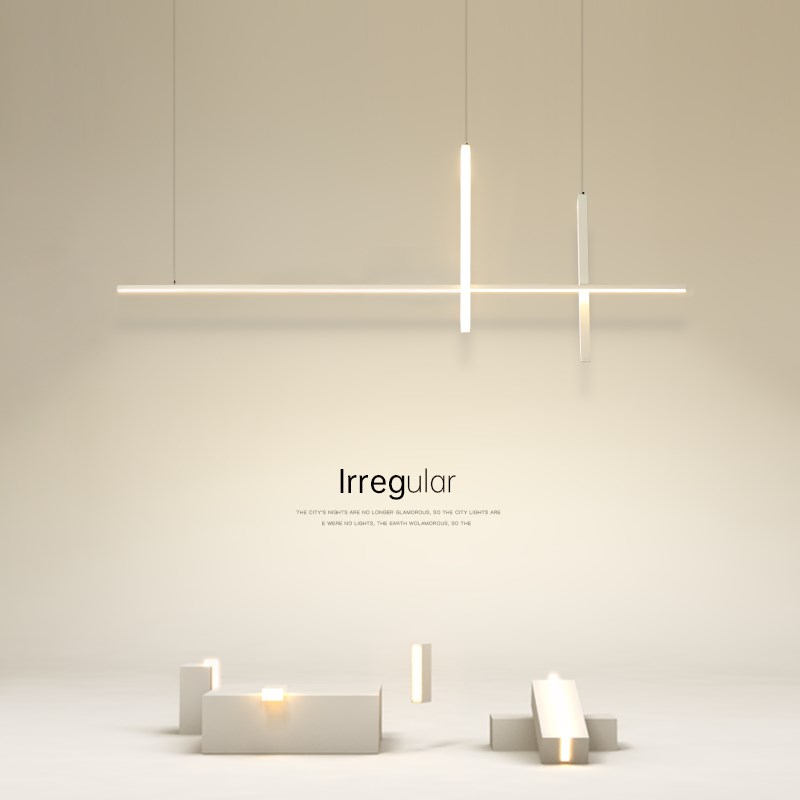 个性餐厅灯led吊灯现代简约客厅灯长条餐桌灯极简饭厅灯吧台灯具