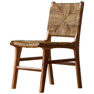 印尼实木餐椅休闲椅诧寂椅子南洋复古藤编蕉麻家具