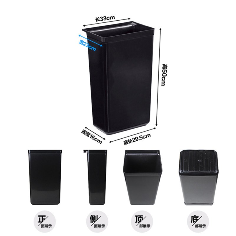 白云加厚餐具收集桶餐车废渣桶收餐车大小号挂桶酒店餐厅收垃圾桶