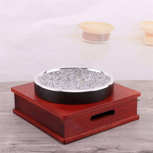 抗裂石锅拌饭专用砂锅石碗石烤盘石煲石汤锅木座日韩料理石煲仔饭