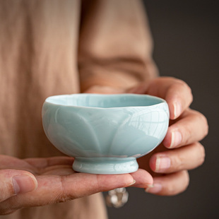 品茗茶杯 清山胡同复古陶瓷泡茶杯主人杯家用功夫茶具单杯加厚中式