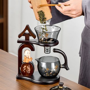 家用2024新款 玻璃自动茶具套装 懒人泡K茶神器功夫茶杯茶壶喝茶