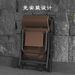 户外藤椅单人家用阳台休闲靠背手工藤编织老人庭T院室外简约可折