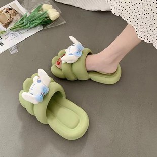 2024年女外穿卡通u凉拖可爱甜美软底防滑家居踩屎感一字拖鞋 新款