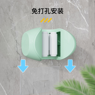 拖把架免打孔壁挂k拖把夹化妆室挂架神器拖把挂钩浴室黏贴黏鈎