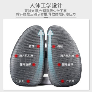 使用 麦塔奇人体工程学腰靠办公室背靠护E腰靠垫腰托汽车腰垫四季