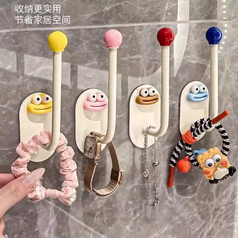 发圈发箍粘钩卫生间收纳架发夹皮筋头绳挂钩首饰品发绳收纳架