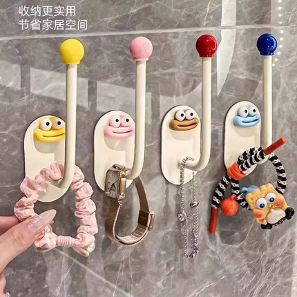 发圈发箍粘钩卫生间收纳架发夹皮筋头绳挂钩首饰品发绳收纳架