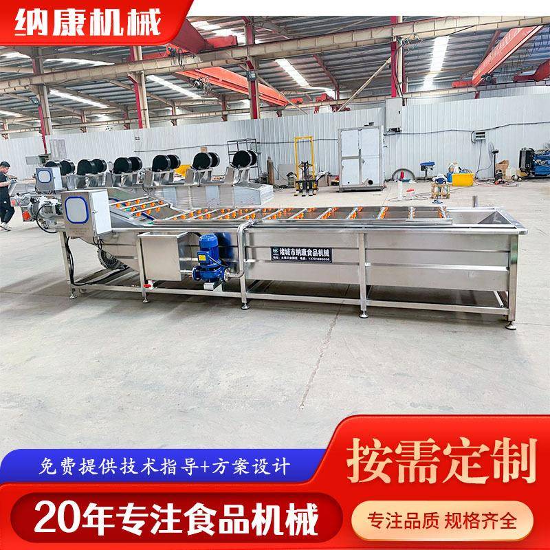 全自动苹果气泡清洗机草莓蔬菜水果不锈钢喷淋式清洗成套设备