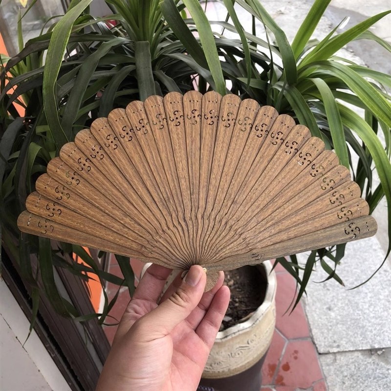 绿檀苏扇阿根g廷绿檀木扇子崖柏工艺扇中国风古风拍照旅游折扇摆