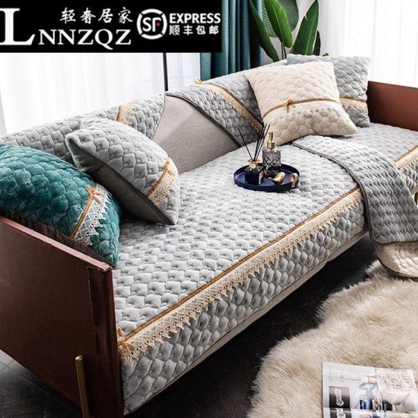 LNNZQZ沙发垫冬季毛绒北欧简约现代防滑加厚沙发套罩轻奢风坐垫子,居家布艺,沙发垫,淘宝优惠券,粉丝福利购,淘宝优惠卷