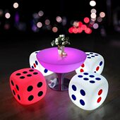 发光筛子凳立方体发光吧椅七彩遥控骰子可充电户外活动家具凳子