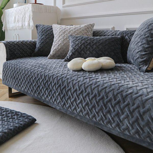 沙发垫轻奢真皮坐垫四季通用防滑简约沙发套罩冬款毛绒加厚盖布巾,居家布艺,沙发垫,淘宝优惠券,粉丝福利购,淘宝优惠卷