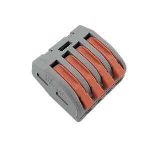 只一进三出四按压电线连接快速接线端子分线盒并线器