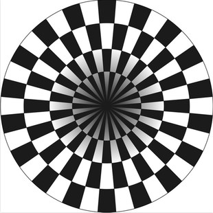 搞怪D立体黑白螺旋视觉眩晕家用进门客厅沙发茶几错觉陷阱地毯