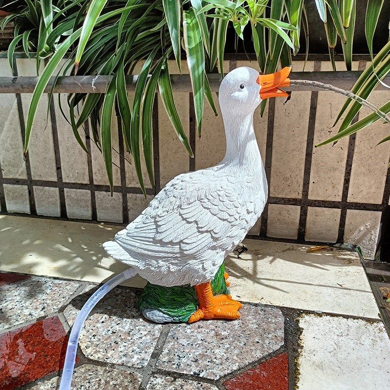 出水鸭水池鱼缸鱼池水循环流水口造景室外庭院池塘景观树脂材质,家居饰品,户外/庭院摆件,淘宝优惠券,粉丝福利购,淘宝优惠卷