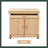 丰 实木油画国画画车画柜储藏柜工具绘画调色架颜料 榉木升降画柜