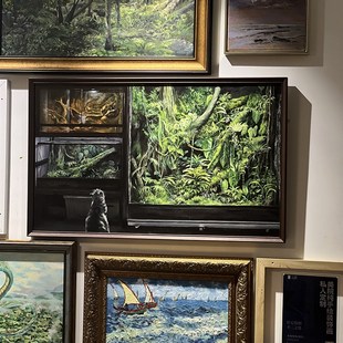 美院画师定制纯手绘油画高級感装饰画丙烯挂画侘寂风来图定制