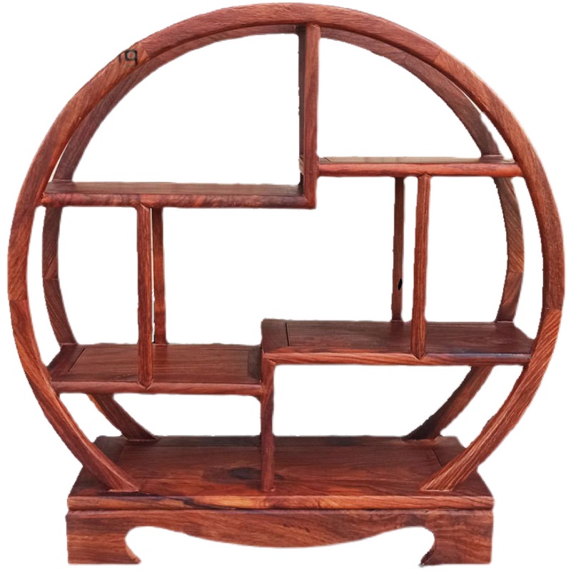 刺猬紫檀小博古架台式实木红木中式古典多宝阁茶壶茶具架子